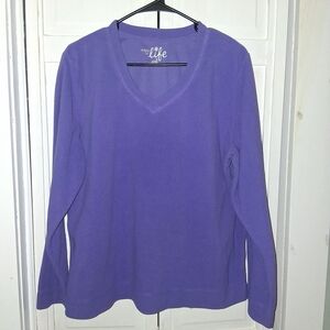 Made for Life Purple Fleece Top